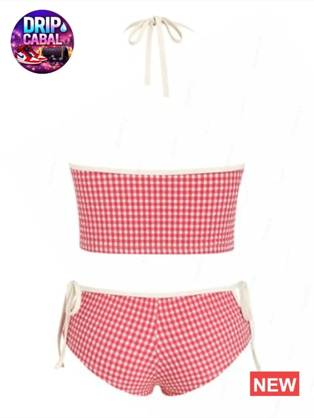 Tankini Swim Set with Tie Side Boyshorts - Two Piece Swimsuit